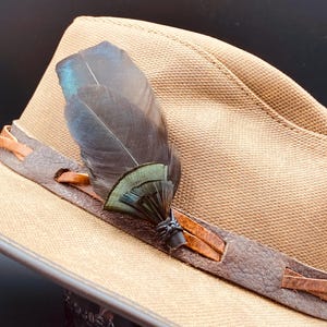 Peacock & Pheasant Feather Hat Clip: Handmade Western Boho Accessory