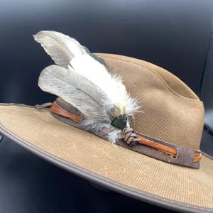 Feather Hat Clip: Handmade Boho Western Hatband Pin