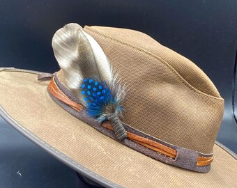 Feather Hat Clip: Handmade Boho Western Cowboy Hatband Decoration