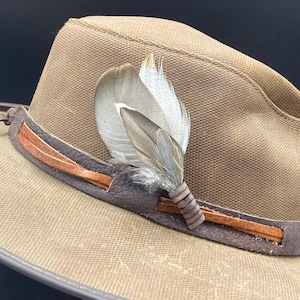 Feather Hat Clip: Handmade Boho Western Hatband Decoration