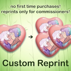 Custom Character Pin Buttons Reprint [COMMISSIONERS ONLY]