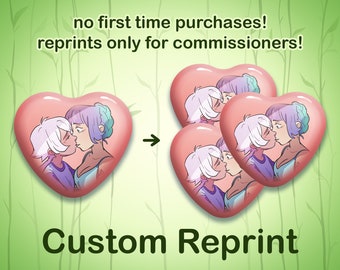 Custom Character Pin Buttons Reprint [COMMISSIONERS ONLY]