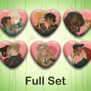 HP Heart Shipping Pin Buttons