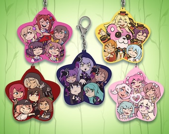 Bandori Band Group Star Charm Keychains