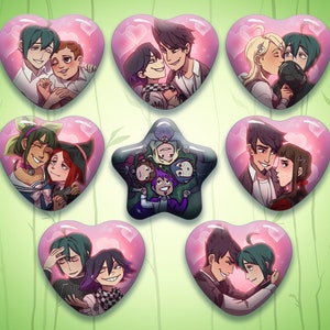 DRV3 Heart Star Boutons d’épingle d’expédition
