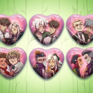 DR2 Heart Shipping Pin Buttons