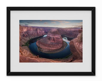 Horseshoe Bend Sunset Landscape Photography Print Instant Download