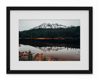 Landscape Print Wall Art of Mount Rainier National Park Glaciers on Mountain High-Quality Photography for Digital Download