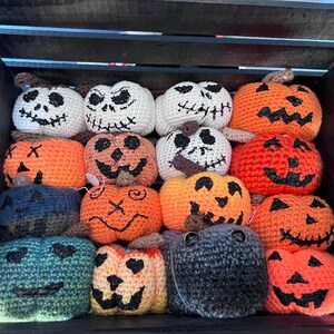 Plush pumpkin, crochet pumpkin, Halloween decorations, stuffed pumpkin,