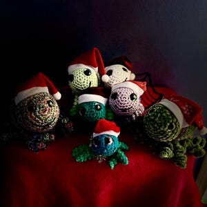 Crocheted Plush Christmas Spider – Handmade Holiday Ornament