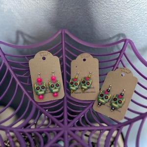 sugar skulls earrings, day of the dead earrings
