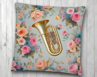 Tuba Pillow, Marching Band Tuba, Tuba Cushion, Tuba Girl Gift, Tuba Player Gift, Gift for Tubist, Tuba Teacher Gift