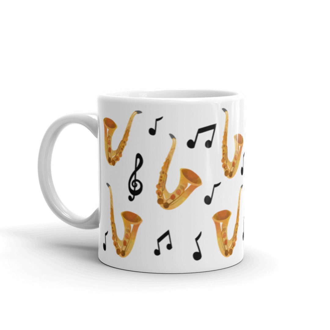 Saxophone Mug, Saxophone Gifts, Saxophone Player Gift, Saxophone Coffee