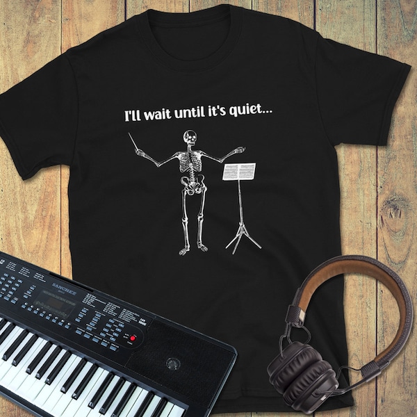 Musik Lehrer T-Shirt Skelett Lustige Dirigent Unisex T-Shirt | Lustiges Geschenk für Dirigent | Musik Lehrer Geschenk | Band Director Shirt