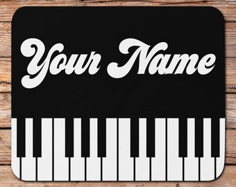 Personalisiertes Name Mousepad - Klavier Geschenk - Klassische Musik Geschenk - Klavier Geschenk - Individuelles Klavier Geschenk