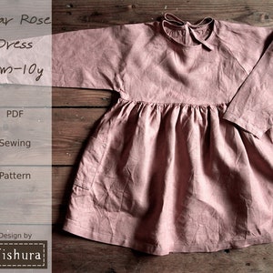 Indie Sewing Pattern in 12m-10y, With Step-by-Step Tutorial for digital download, raglan sleeves