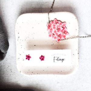 Hoya Blossom Stud Earrings | Hoya Blossom Necklace | Hoya Flower | Hoya Lover Gift Set