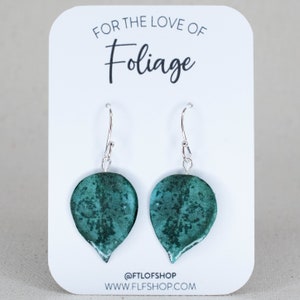 Hoya Krohniana Silver || Handmade Leaf Earrings || Plant Earrings || Sterling Silver Earrings