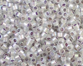 AIKO Precision Cylinder Beads Light Mint Opal Silver Lined Permafinish PF2118