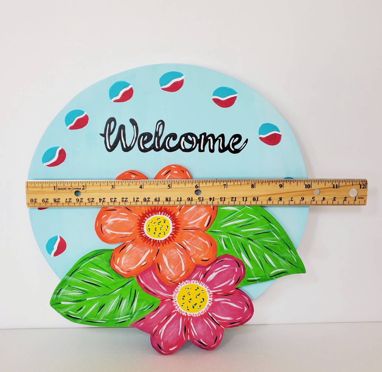 FLOWERS SIGN Wood Wall Decor Floral Wall Hangings Home Decor