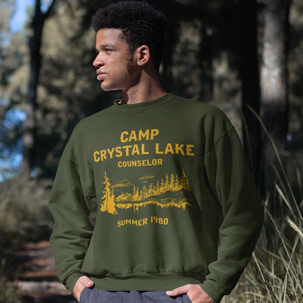 Doradca Camp Crystal Lake Piątek trzynastego Jason Voorhees Sweter | Prezenty z horrorów z lat 80. | Camp Crystal Lake Lato 1980