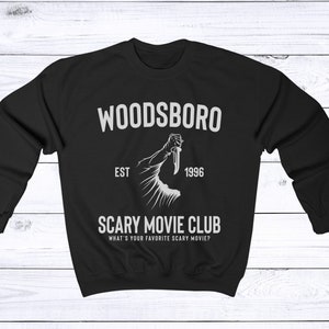 Scream Movie Sweater | Woodsboro Horror Film Shirt | Horror Movie Gifts | What's Your Favorite Scary Movie | Scream Ghostface
