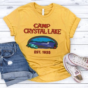 Camp Crystal Lake T Shirt Friday the 13th Jason Voorhees Horror Movie Shirts Vintage Shirt 80s