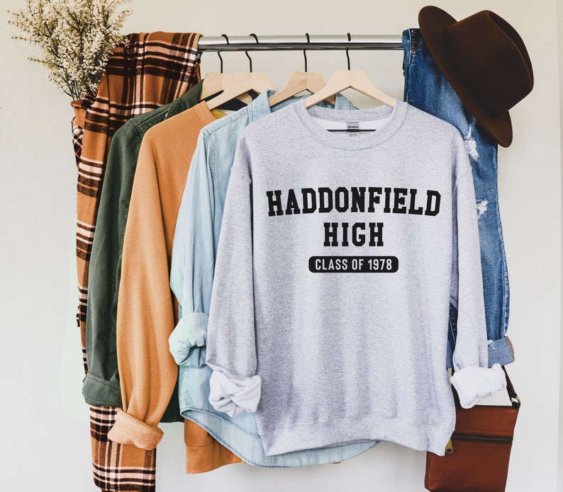 Halloween 1978 Haddonfield High Sweater | Haddonfield High Class of 1978 | Halloween Michael Myers Lamie Lee Curtis Horror Movie Gift image 1