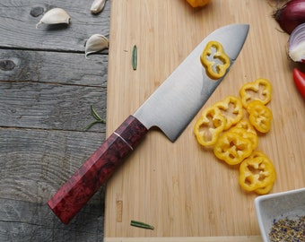 Santoku 180 curly birch