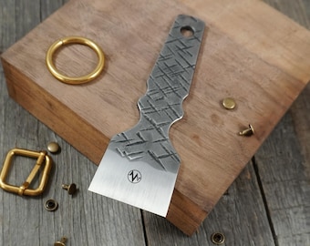 Handforged Leather Skiving Knife, Tungsten Steel Blade