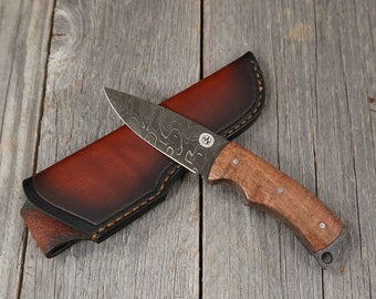 EDC Knife Damascus