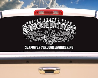 US Navy EDO Engineering Duty Officer Decal: Liberty Vinyl Design