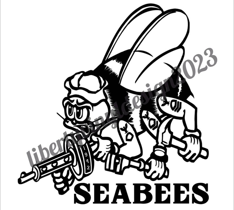 US Navy Seabees Vinyl Window Decal Multiple Sizes Available Etsy