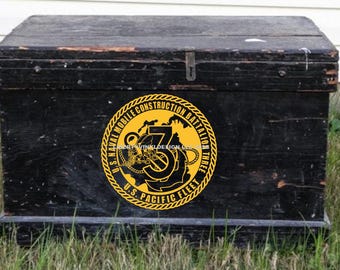 NMCB 3 Seabees Vinyl Decal: US Navy Construction Battalion