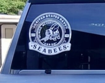 Vintage custom Seabee Design by Liberty Vinyl Design LLC Decal