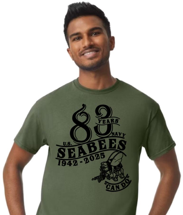 United States Navy Seabees 83rd Birthday Anniversary Shirt. 1942-2025