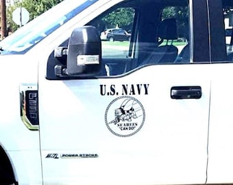 US Navy Seabees Can Do Decal truck, car or suv 10"