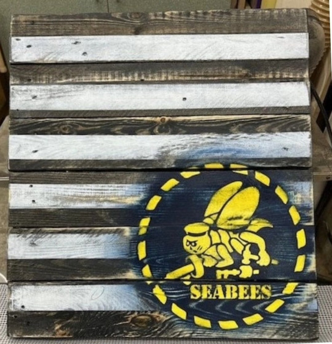 Military Stencil US Navy Seabees Stencil - Reusable 11x8.5