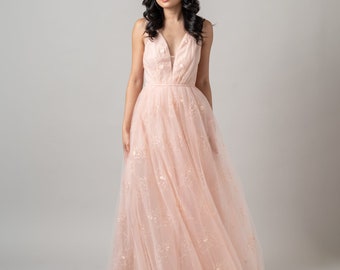 blush elegant dresses