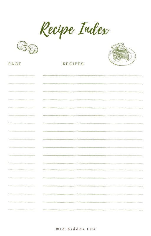 Cooking Journal Printable Recipe Journal Printable Printable Recipe ...