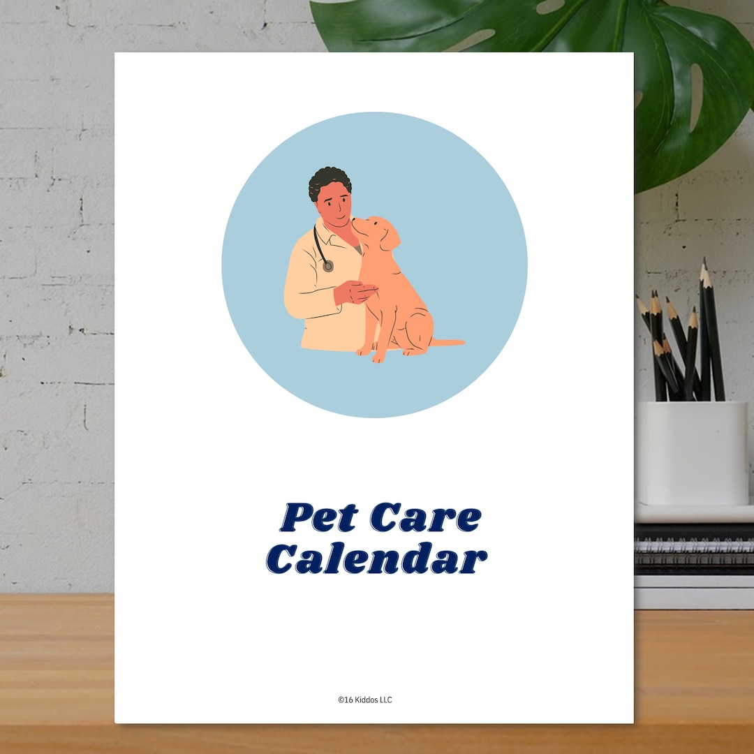 Printable Perpetual Pet Care Calendar, 8.5x11 Inch - Etsy