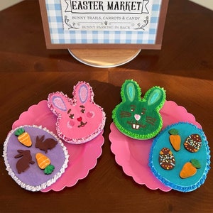 Faux Easter Cookie: Wood Bunny & Egg Spring Decor