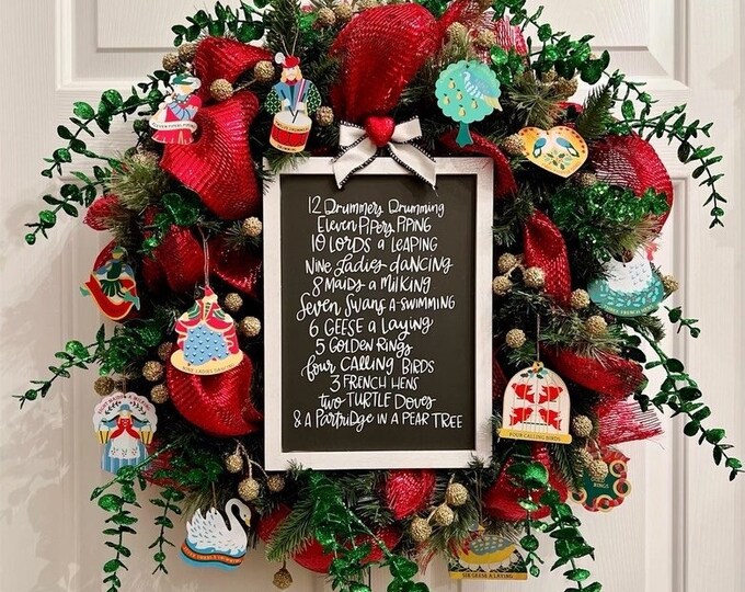 12 Days of Christmas Wreath, Twelve Days of Christmas Wreath, 12 Days