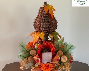 Thanksgiving Centerpiece, Fall Glam Centerpiece, Thanksgiving Arrangement, Acorn Centerpiece, Pumpkin Centerpiece, Thanksgiving Host Gift