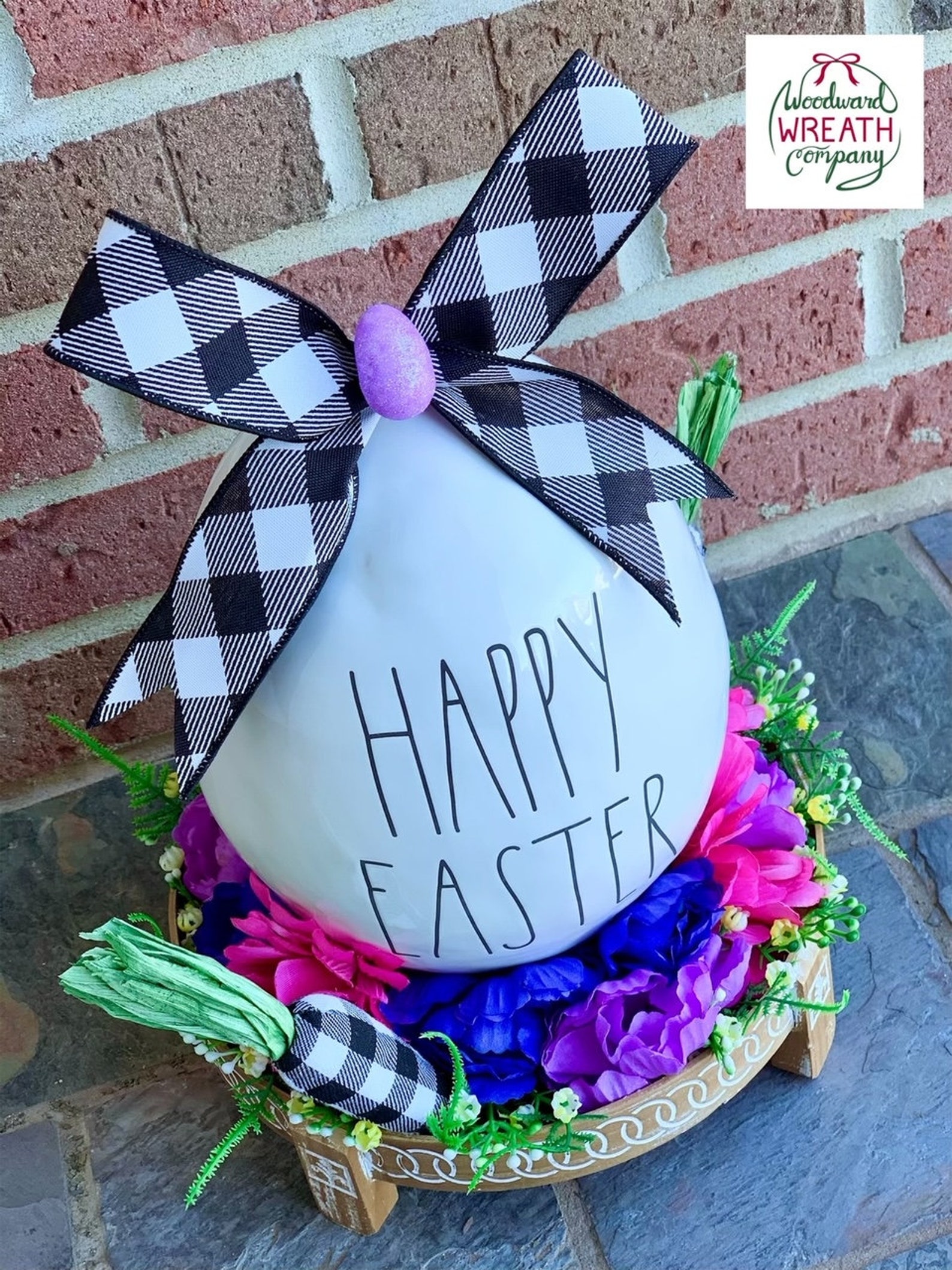Rae Dunn Egg Centerpiece Rae Dunn Happy Easter Egg Etsy