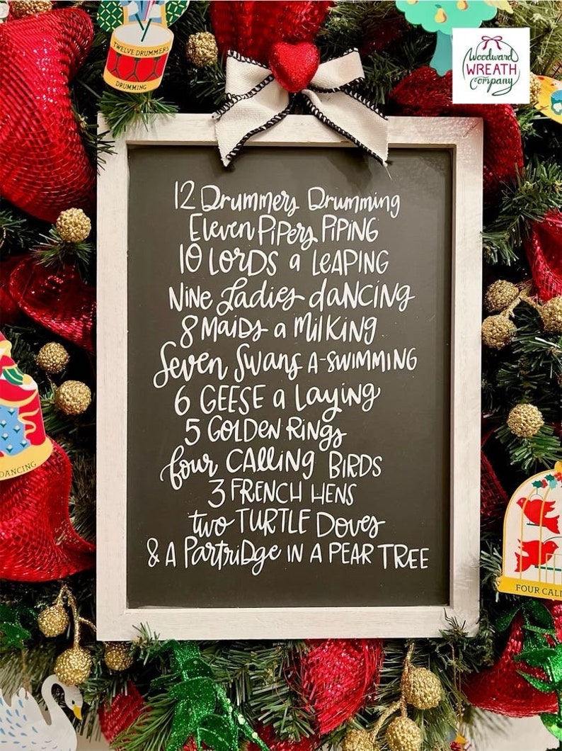12 Days Of Christmas Wreath 