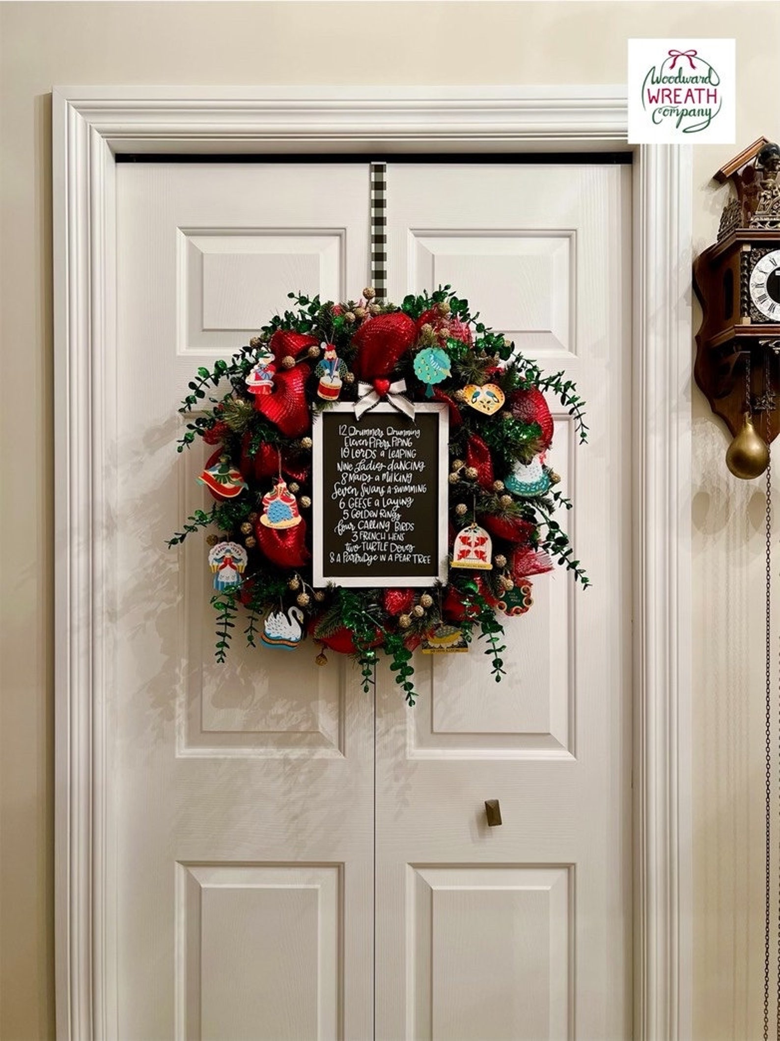 12 Days of Christmas Wreath Twelve Days of Christmas Wreath Etsy