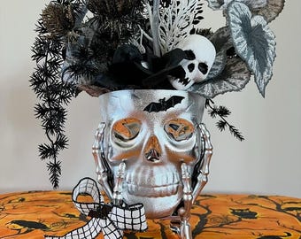 Skull Centerpiece Skeleton Halloween Tabletop Decor