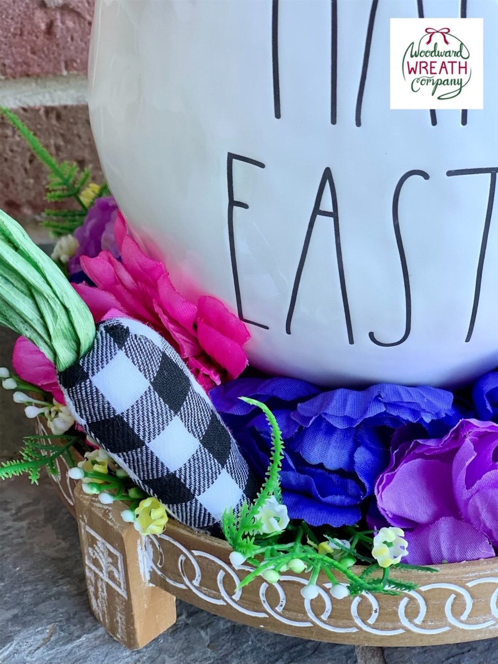 Rae Dunn Egg Centerpiece Rae Dunn Happy Easter Egg Etsy