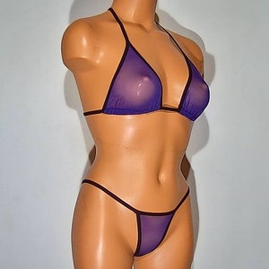 Purple Sheer Bikini 